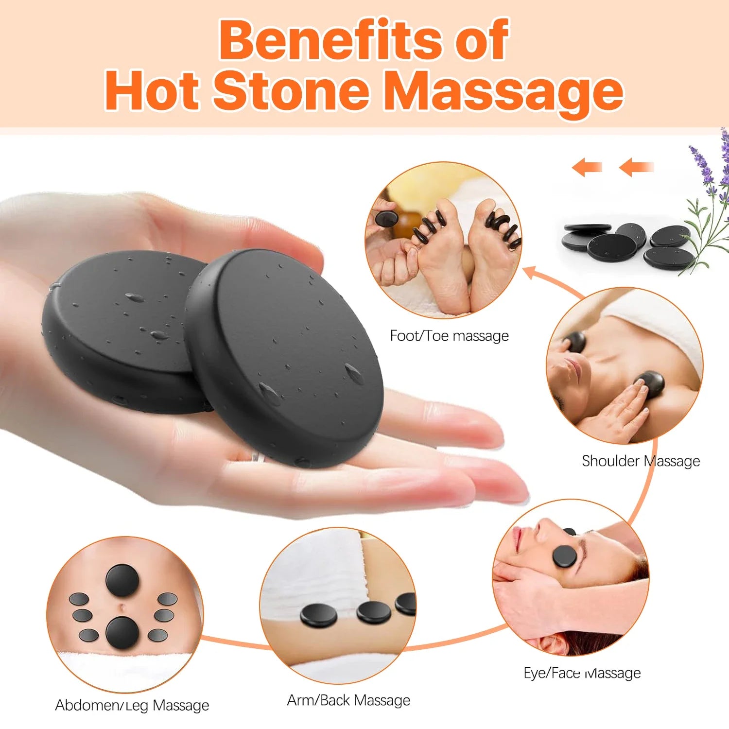 Relaxation Heat Stone Set